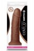 Ns Novelties COLOURS DUAL DENSITY 7 GIRTH DILDO BROWN - dildo (brązowe)